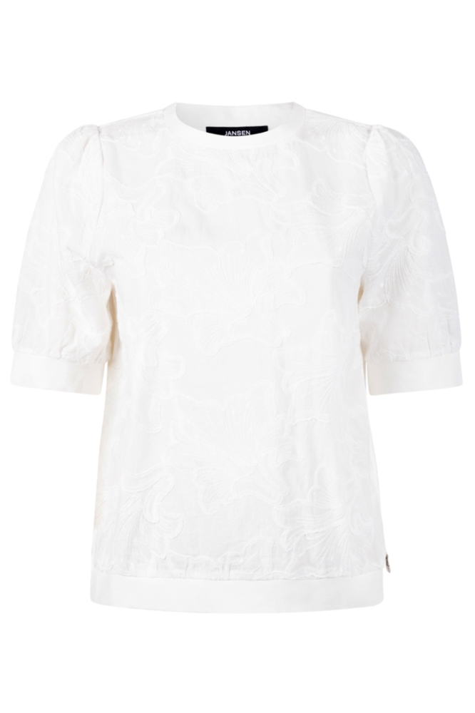 Juffrouw Jansen ecru dames t-shirt | Vooraanzicht