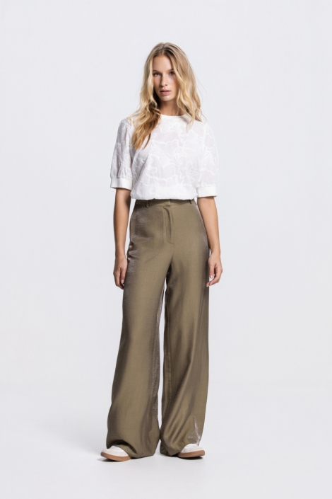 Juffrouw Jansen ecru dames t-shirt | Model