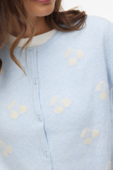 Vero Moda blauwe dames vest | Close up