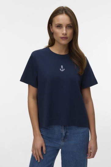 Vero Moda vmsara mette ss top box jrs noos Blauw