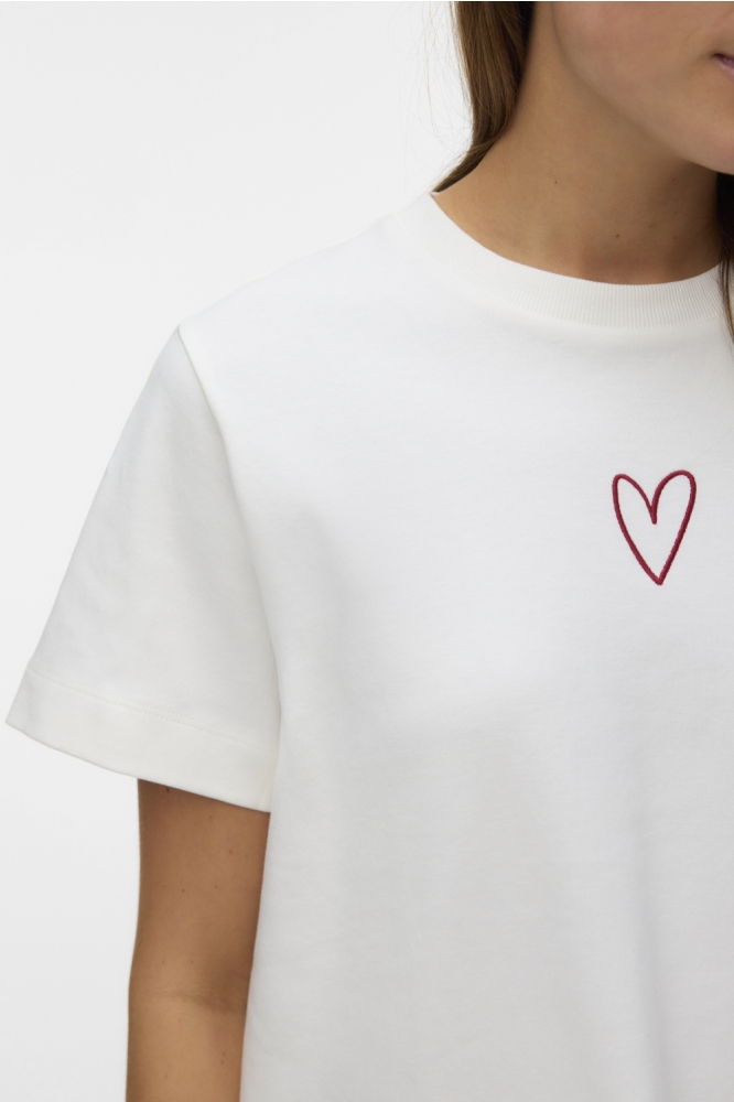 Vero Moda witte dames t-shirt | Close up