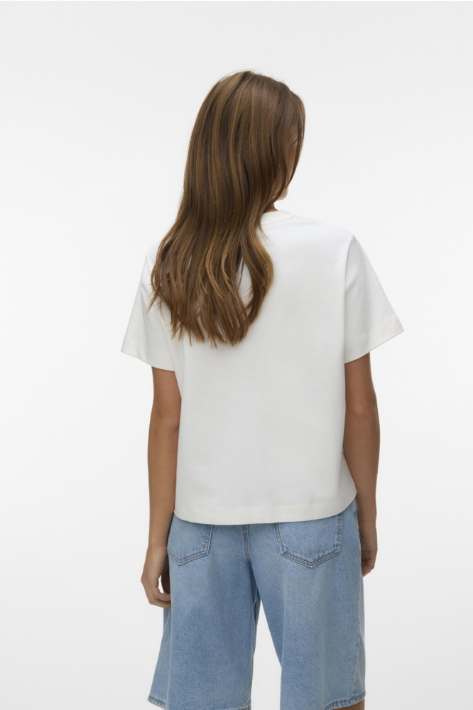 Vero Moda witte dames t-shirt | Model achteraanzicht