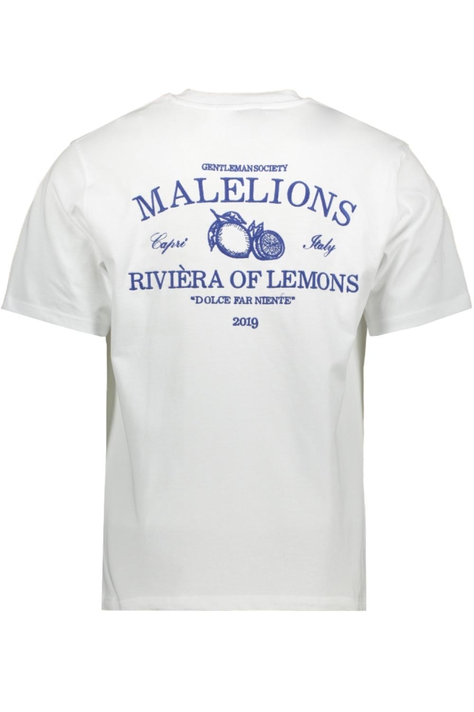 Malelions witte heren t-shirt | Achteraanzicht