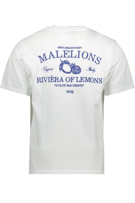 Malelions witte heren t-shirt | Achteraanzicht