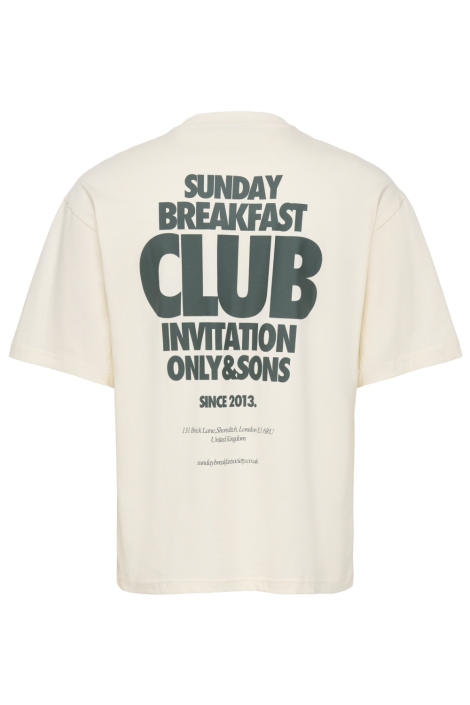 Only & Sons beige heren t-shirt | Achteraanzicht