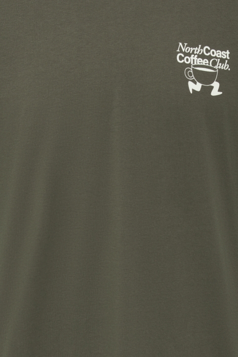 Only & Sons groene heren t-shirt | Close up