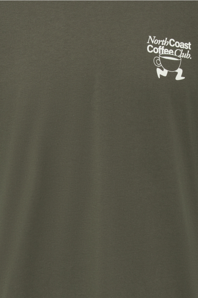 Only & Sons groene heren t-shirt | Close up