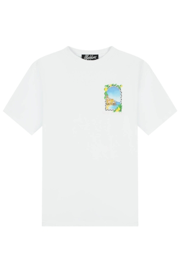 Malelions T-shirt AMALFI WINDOW T SHIRT MMB30026045 WHITE