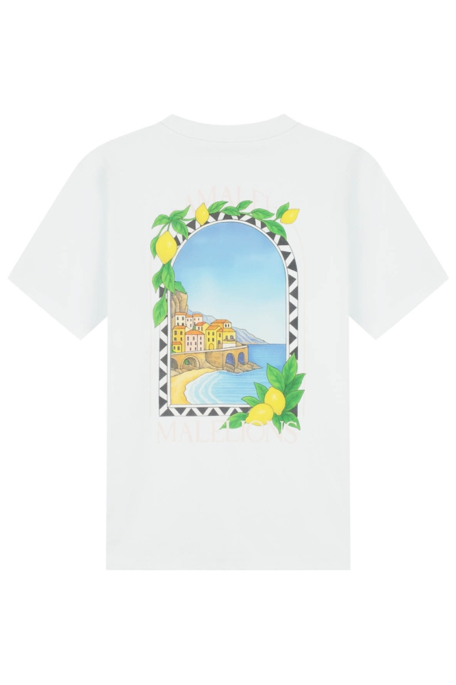 Malelions witte heren t-shirt | Achteraanzicht
