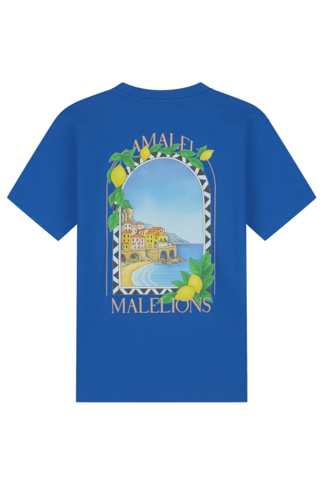 Malelions blauwe heren t-shirt | Achteraanzicht