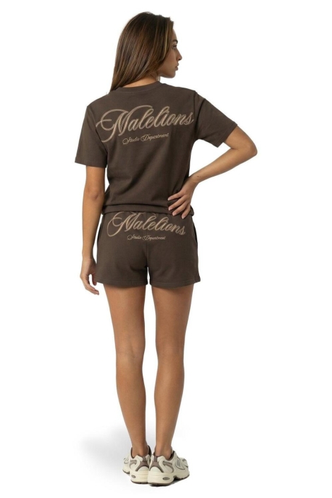 Malelions bruine dames t-shirt | Model