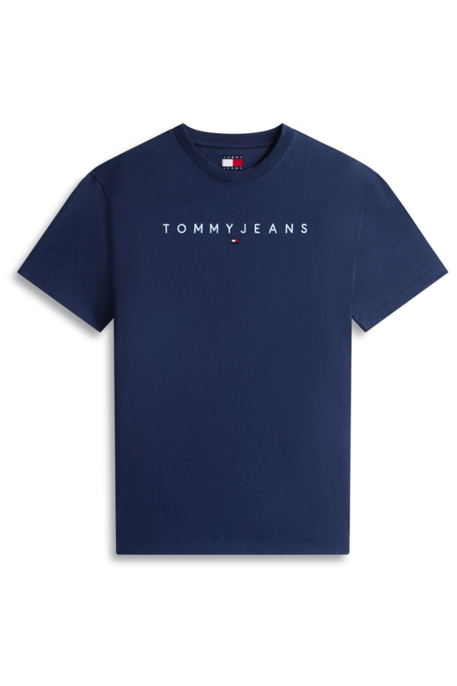 Tommy Jeans blauwe heren t-shirt | Vooraanzicht