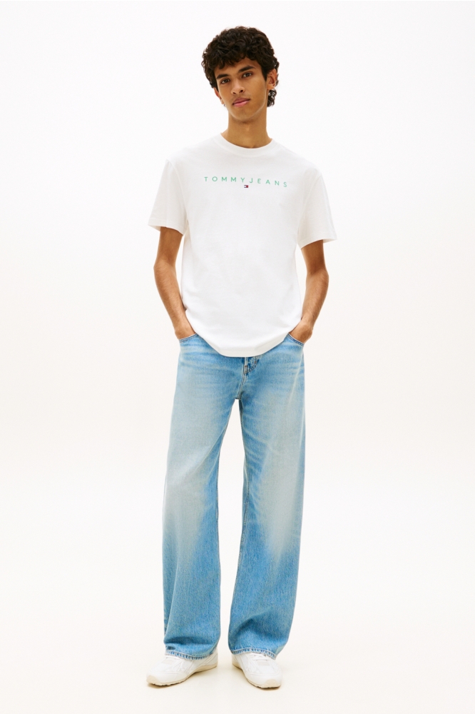 Tommy Jeans ecru heren t-shirt | Model