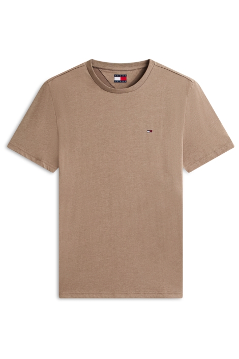 Tommy Jeans camel heren t-shirt | Vooraanzicht