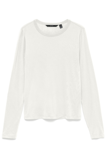 Vero Moda T-shirt VMADA LS TOP JRS NOOS 10351248 SNOW WHITE