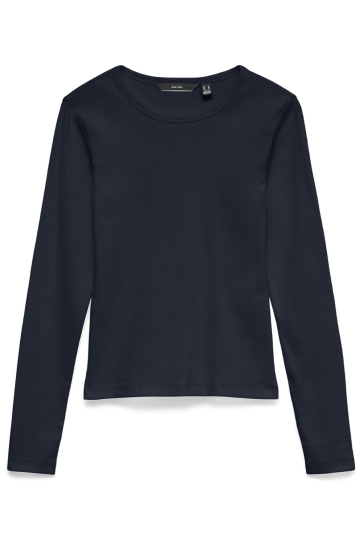 Vero Moda T-shirt VMCHLOE LS SHORT TOP JRS NOOS 10306897 SKY CAPTAIN