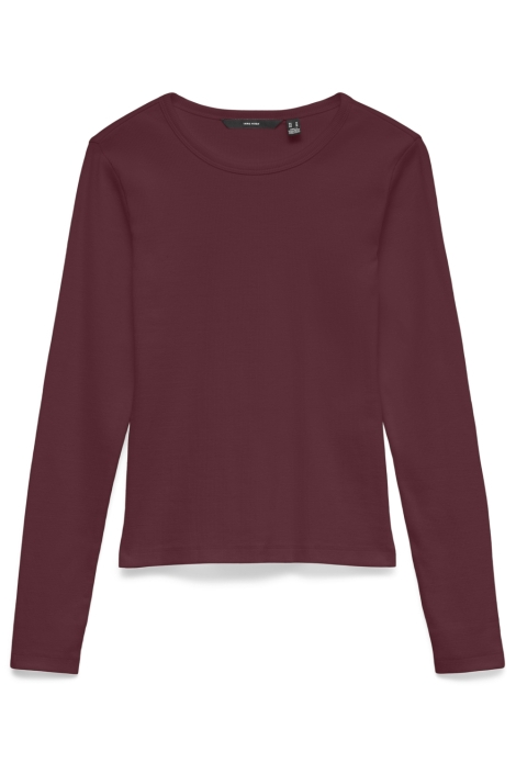 Vero Moda bordeaux dames t-shirt | Vooraanzicht