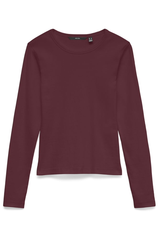 Vero Moda bordeaux dames t-shirt | Vooraanzicht