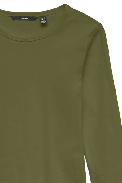 Vero Moda groene dames t-shirt | Close up