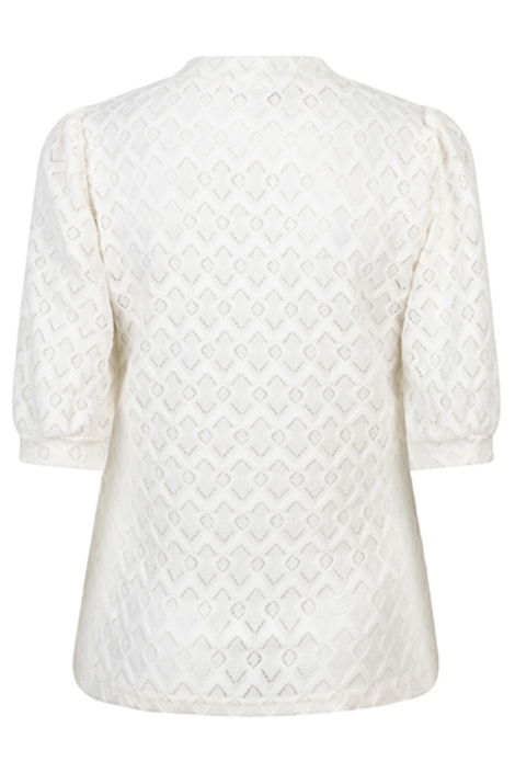 Lofty Manner ecru dames t-shirt | Achteraanzicht