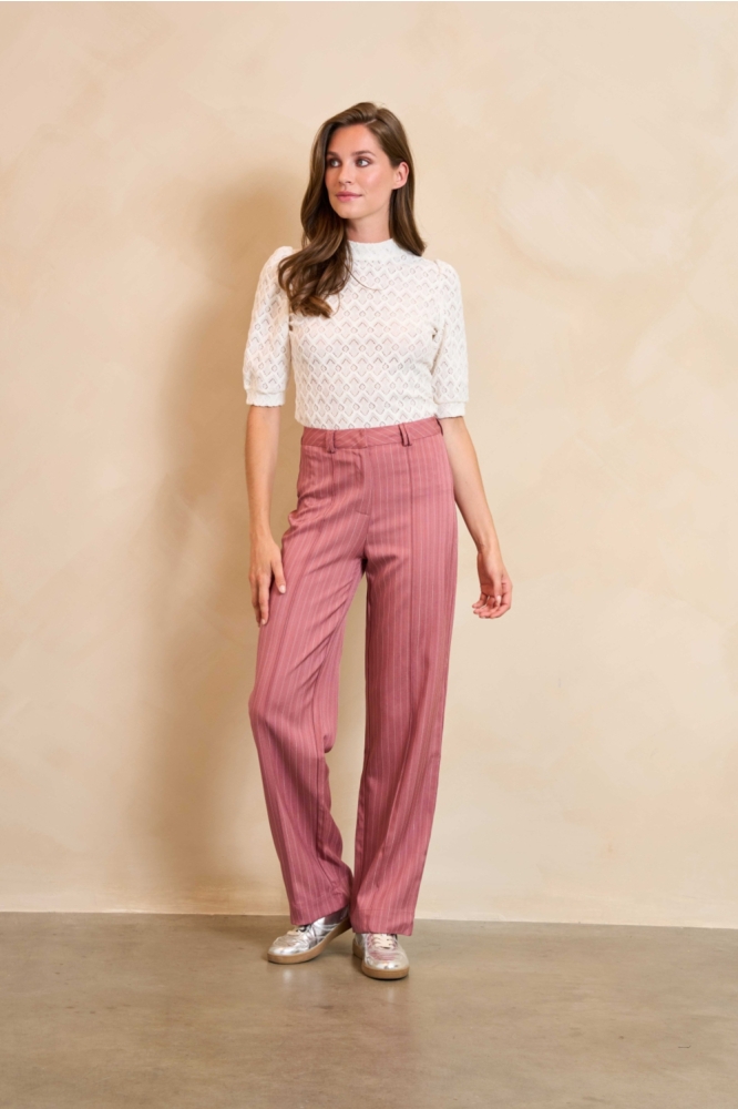 Lofty Manner ecru dames t-shirt | Model