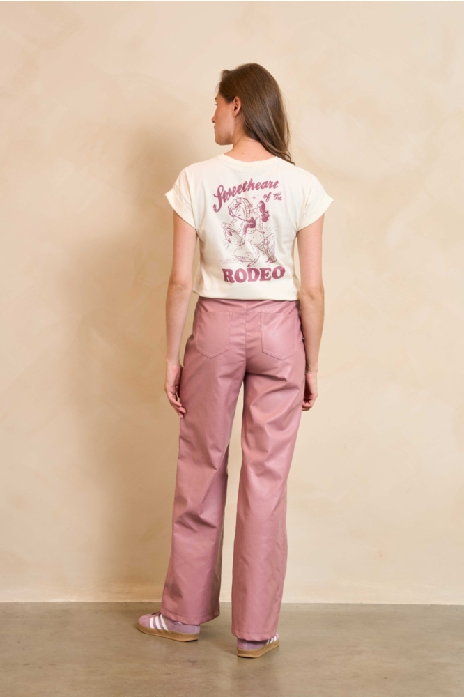 Lofty Manner ecru dames t-shirt | Model