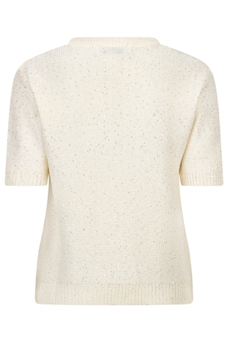 Lofty Manner beige dames t-shirt | Achteraanzicht