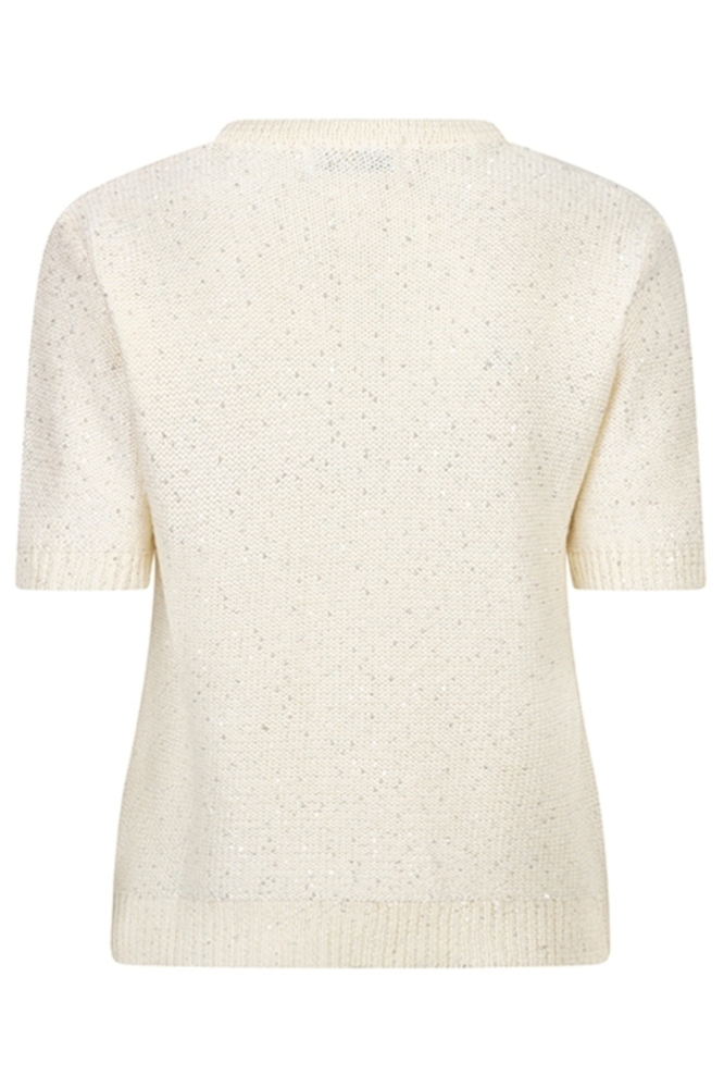 Lofty Manner beige dames t-shirt | Achteraanzicht