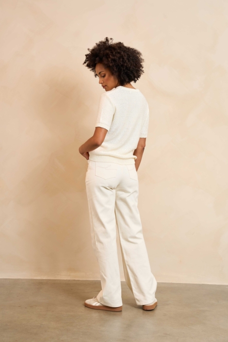 Lofty Manner beige dames t-shirt | Model