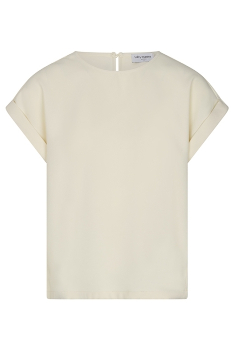 Lofty Manner ecru dames t-shirt | Vooraanzicht