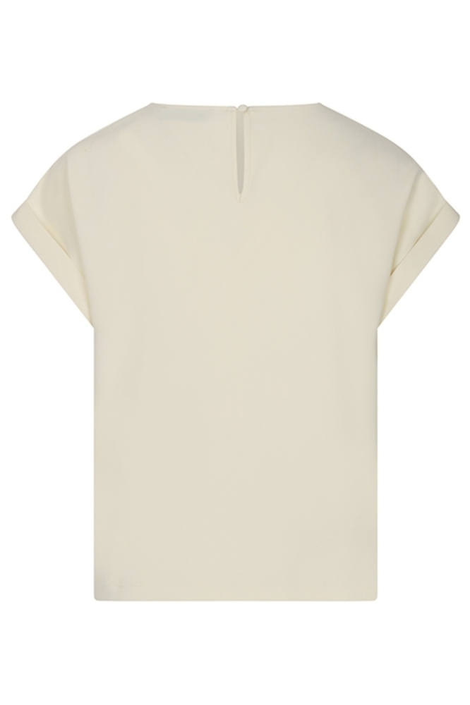 Lofty Manner ecru dames t-shirt | Achteraanzicht