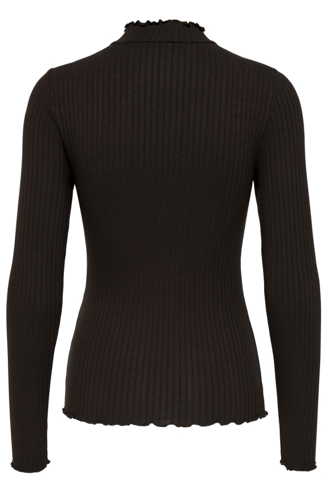 Jacqueline de Yong bruine dames t-shirt | Achteraanzicht