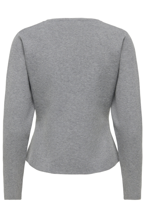 Jacqueline de Yong grijze dames vest | Achteraanzicht