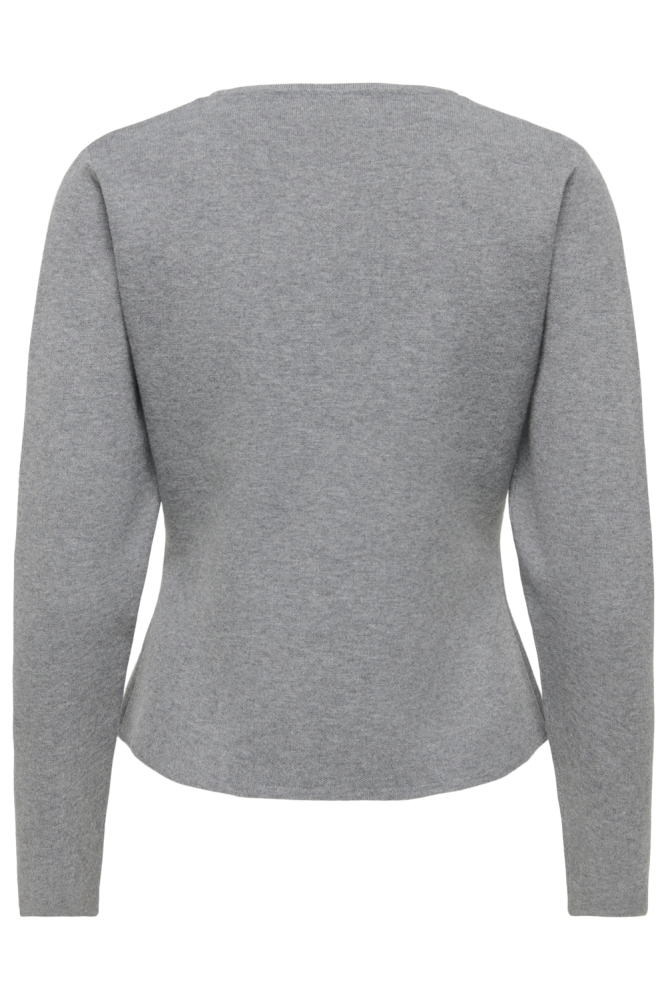 Jacqueline de Yong grijze dames vest | Achteraanzicht