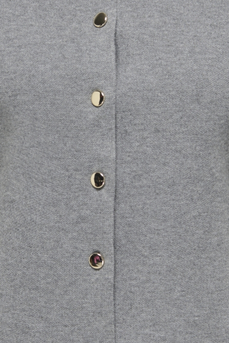 Jacqueline de Yong grijze dames vest | Close up