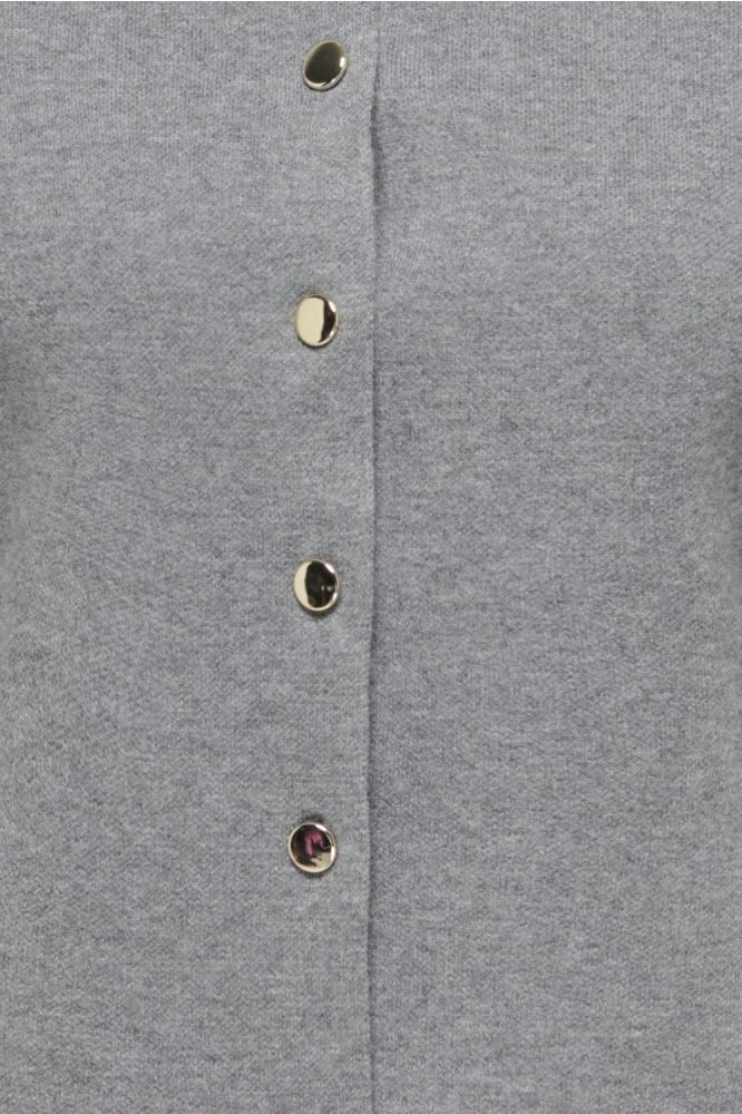 Jacqueline de Yong grijze dames vest | Close up