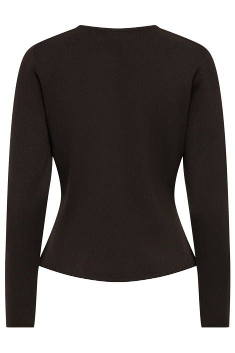 Jacqueline de Yong bruine dames vest | Achteraanzicht