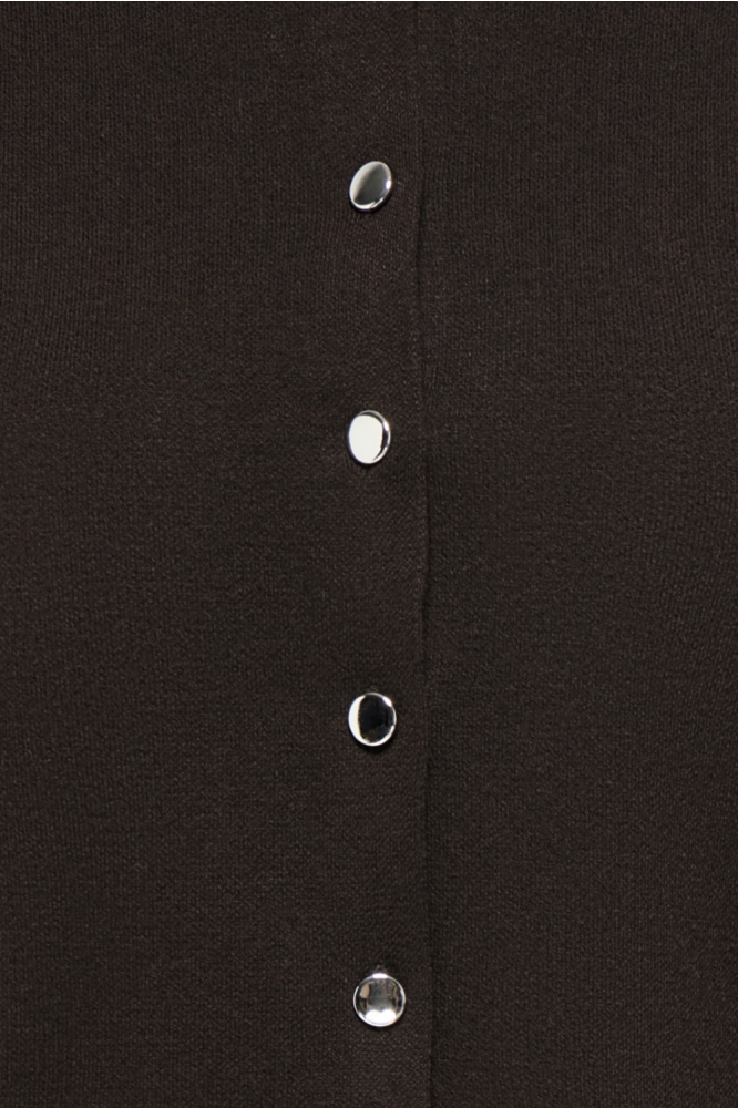 Jacqueline de Yong bruine dames vest | Close up
