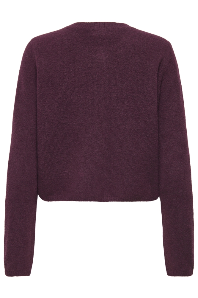 Jacqueline de Yong bordeaux dames vest | Achteraanzicht