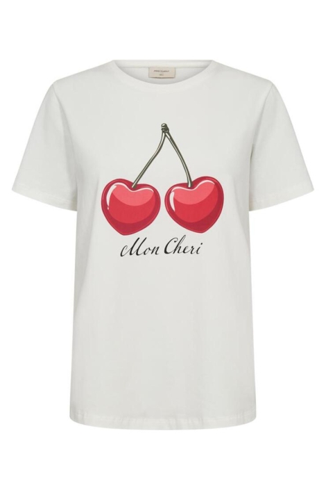 Freequent witte dames t-shirt | Vooraanzicht