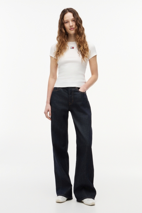 Tommy Jeans witte dames t-shirt | Model
