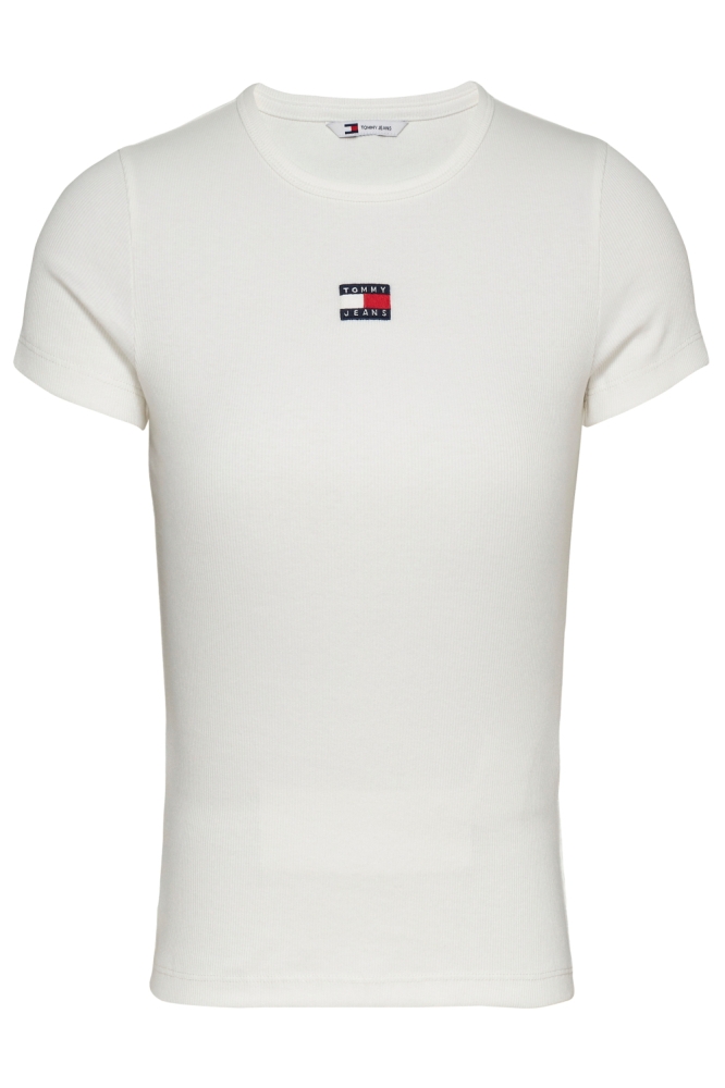Tommy Jeans witte dames t-shirt | Vooraanzicht