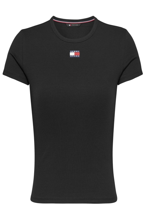 Tommy Jeans zwarte dames t-shirt | Vooraanzicht