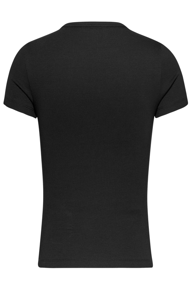 Tommy Jeans zwarte dames t-shirt | Achteraanzicht