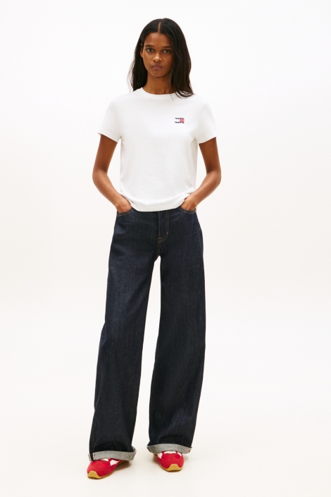 Tommy Jeans witte dames t-shirt | Model