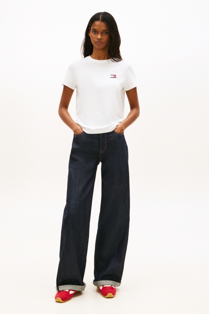 Tommy Jeans witte dames t-shirt | Model