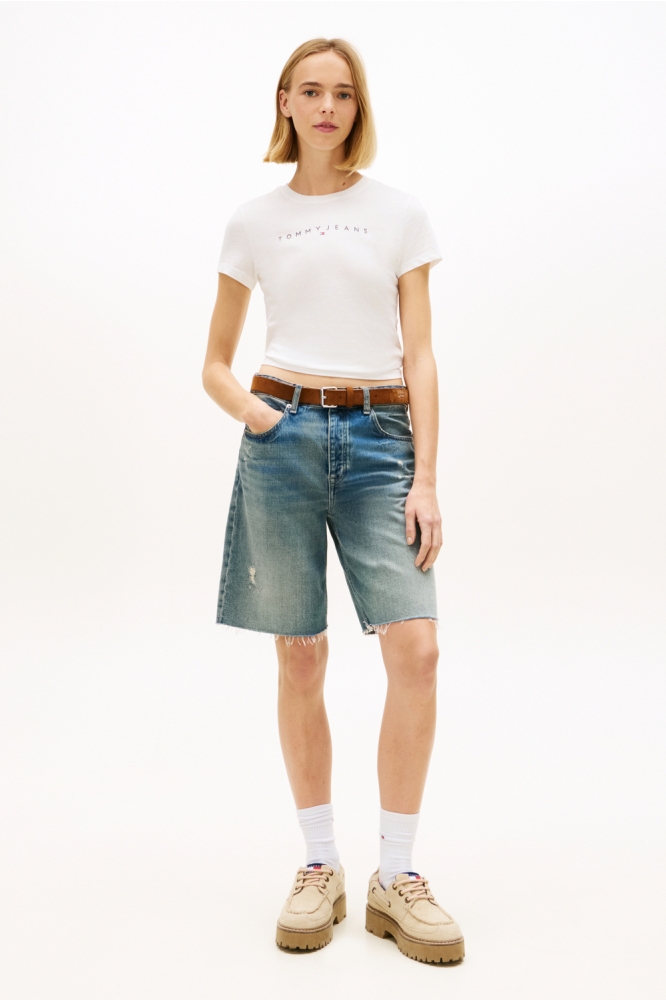 Tommy Jeans ecru dames t-shirt | Model