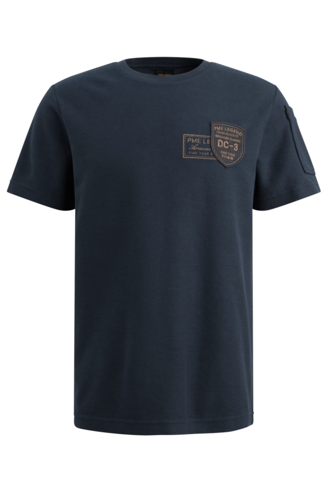 PME legend blauwe heren t-shirt | Vooraanzicht