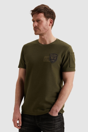 PME legend short sleeve r-neck structured piq Groen
