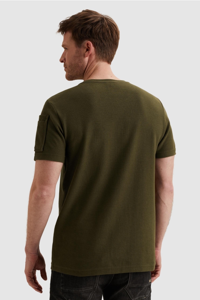 PME legend groene heren t-shirt | Model achteraanzicht